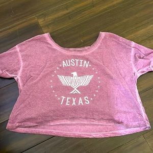 Forever 21 Austin Texas cropped tee
